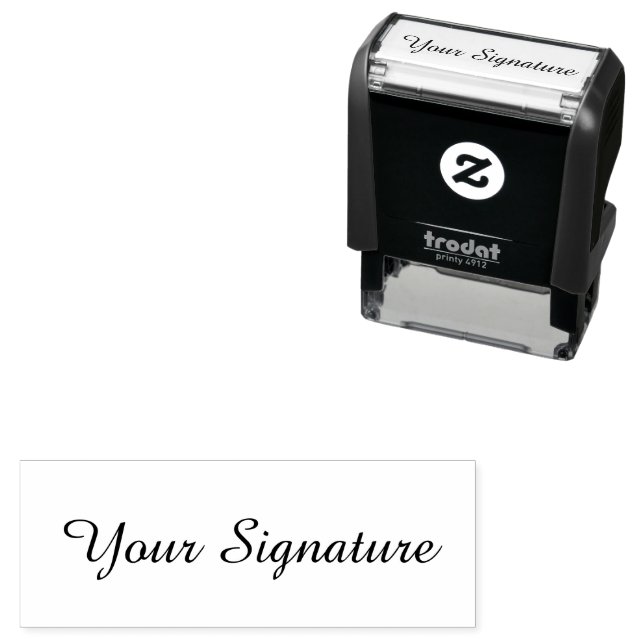 Tampon Auto-encreur custom signature  (En situation)