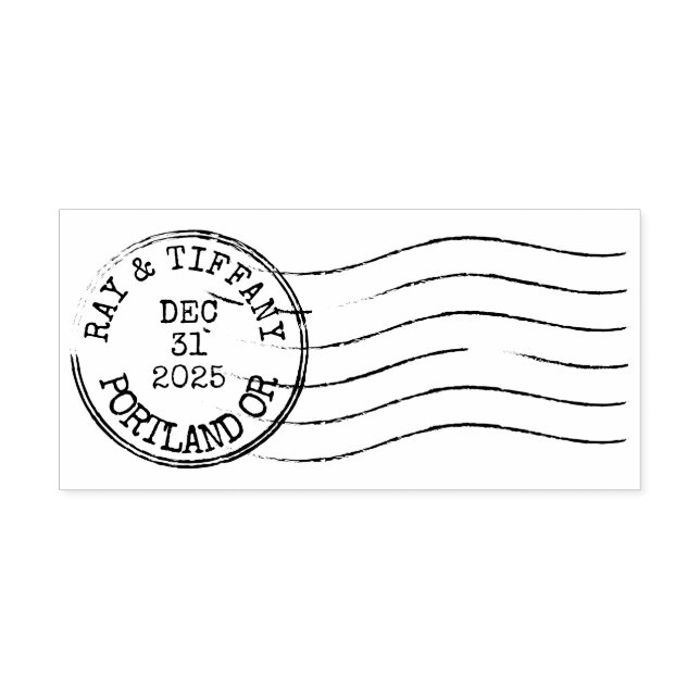Tampon Auto-encreur Custom Vintage Letter Postmark (Design)