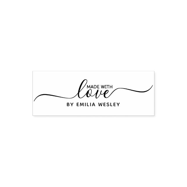 Tampon Auto-encreur Cute artisanal avec amour Petite entreprise ou art (Design)