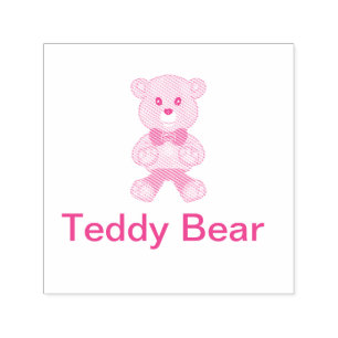 Tampon Auto-encreur Cute Bowtie Teddy Ours auto-encre en caoutchouc Ti