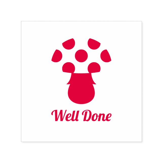 Tampon Auto-encreur Cute champignon Timbre de l'enseignant bien fait (Design)