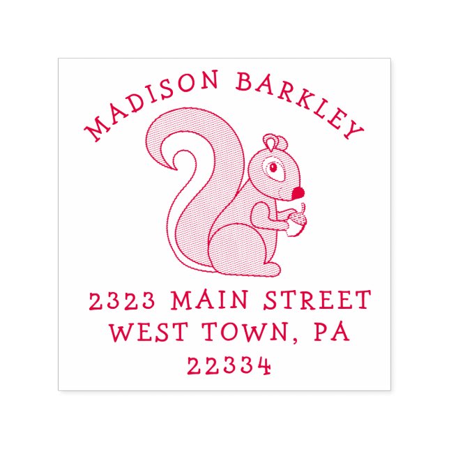 Tampon Auto-encreur Cute écureuil (Design)