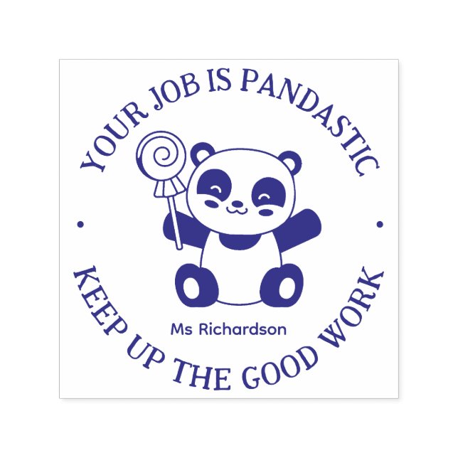 Tampon Auto-encreur Cute Panda Fantastique Emploi Enseignant Encourage (Design)