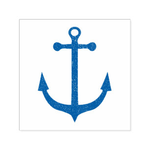 Tampon auto-encreur d'ancre nautique bleu marine G