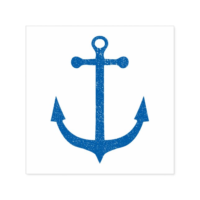 Tampon auto-encreur d'ancre nautique bleu marine G (Design)