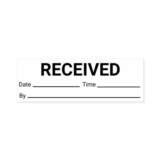 Tampon Auto-encreur Date de réception Heure par (Design)