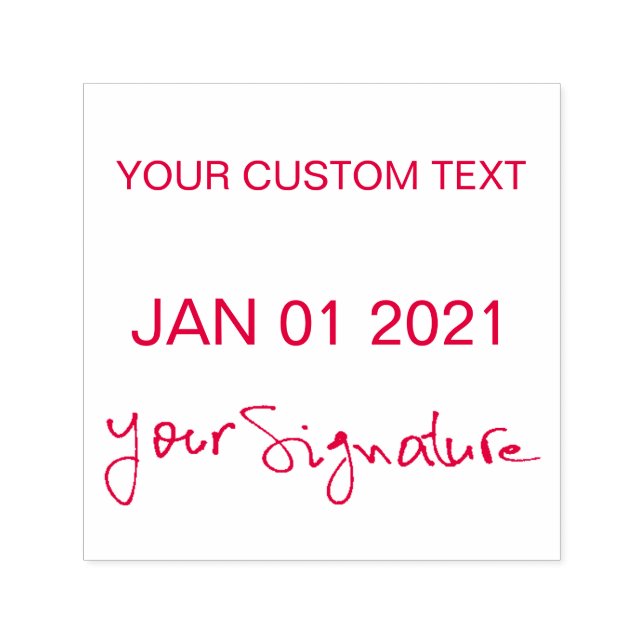 Tampon Auto-encreur Date de signature Date de signature Texte personna (Design)