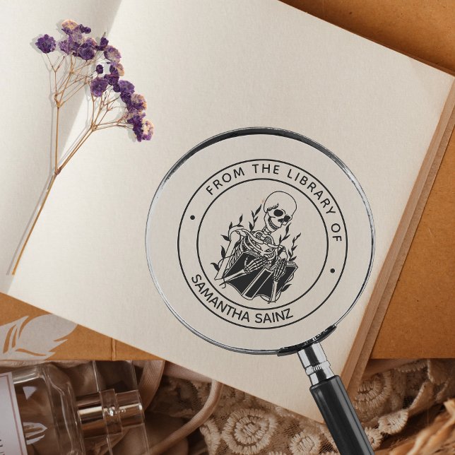 Tampon Auto-encreur De la bibliothèque de Stamp de livre Squelette got (Créateur téléchargé)