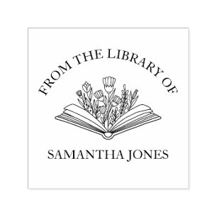 Tampon Auto-encreur De la bibliothèque de Stamp Stamp Elegant Flowers