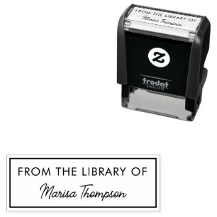 Tampon Auto-encreur De la bibliothèque d'Ex Libris Bibliothèque Livre