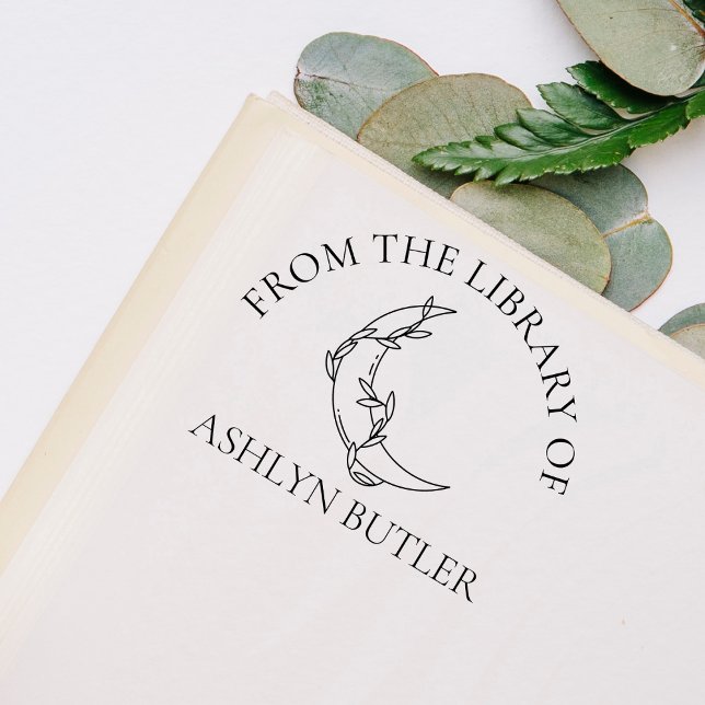 Tampon Auto-encreur De La Bibliothèque Du Timbre En Caoutchouc De Nom  (Créateur téléchargé)