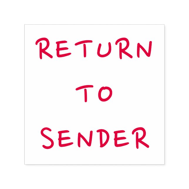Tampon Auto-encreur Décontracté "RETOUR À L'ENVOI" (Design)