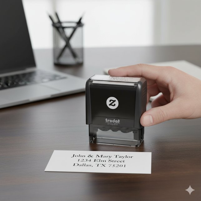 Tampon Auto-encreur Design de timbre auto-encollage d'adresse familial (Modern Family Address Self Inking Stamp Design)