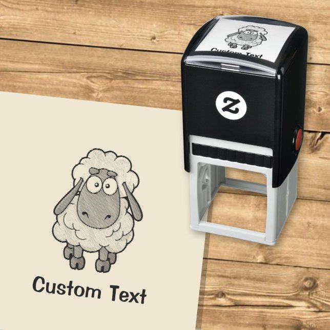 Tampon Auto-encreur Dessin animé de mouton (Créateur téléchargé)