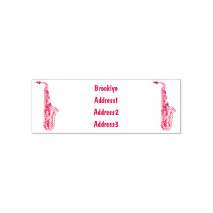 Tampon Auto-encreur dessin animé saxophone