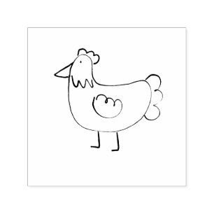 Tampon Auto-encreur Dessin d'artisanat de poulets de poulets d'animaux