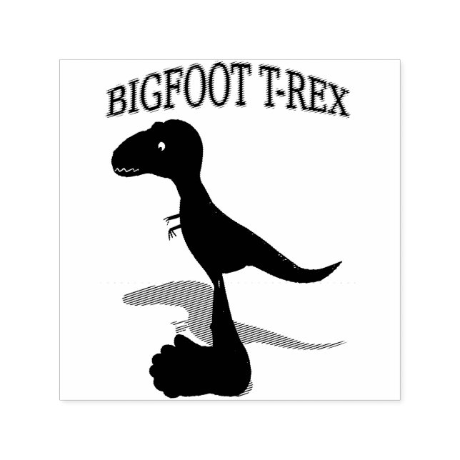 Tampon Auto-encreur Dessin de Bigfoot T-Rex (Design)