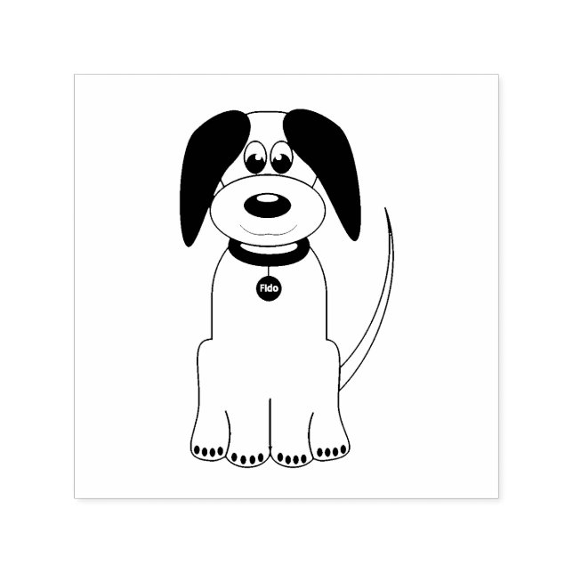 Tampon Auto-encreur Dessin de chien (Design)