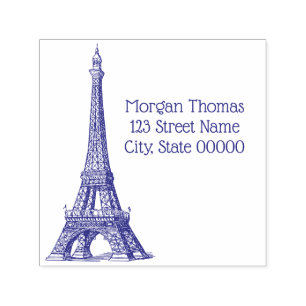 Tampon Auto-encreur Dessin de la Tour Eiffel vintage #1
