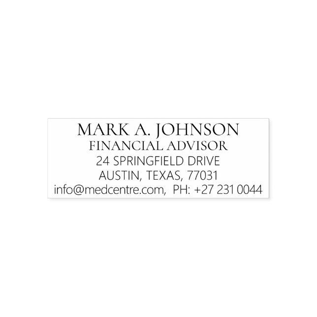 TAMPON AUTO-ENCREUR  DÉTAILS GÉNÉRAUX PROFESSIONNELS (Design)