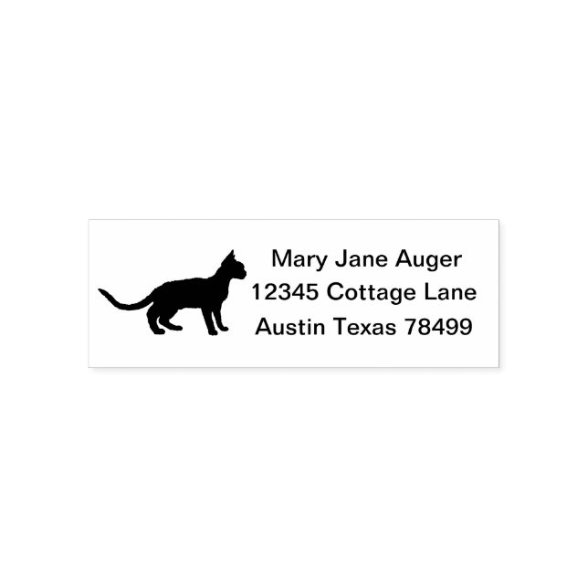 Tampon Auto-encreur Devon Rex Cat auto-adresse personnalisée (Design)