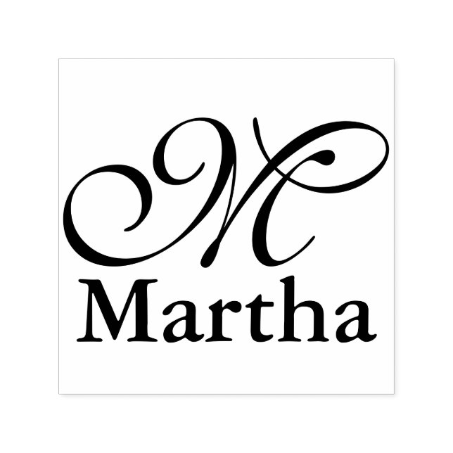 Tampon Auto-encreur do-it-yourself - Simple Monogramme / Nom (Design)