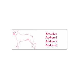 Tampon Auto-encreur Dogo argentino dessin animé pour chien