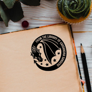 Tampon Auto-encreur Dragon d'Imaginaire parmi les étoiles de la biblio