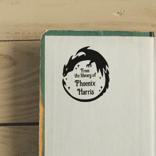 Tampon Auto-encreur Dragon Fantastique Féroce De la Bibliothèque de