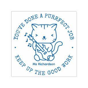 Tampon Auto-encreur Drôle Chat Cute Kitty Parfait Professeur Louer