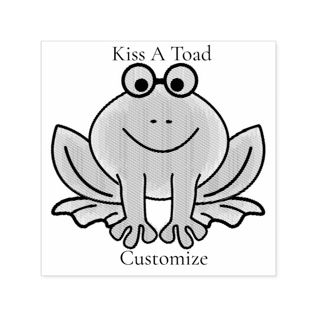 Tampon Auto-encreur Drôle Embrasse Un Toad Thunder_Cove (Design)