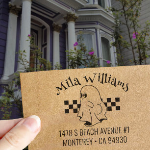 Tampon Auto-encreur Drôle Halloween Botiful Ghost Adresse de retour