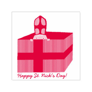 Tampon Auto-encreur Drôle mignon St Nicholas Dutch Sinterklaas Kids Ar