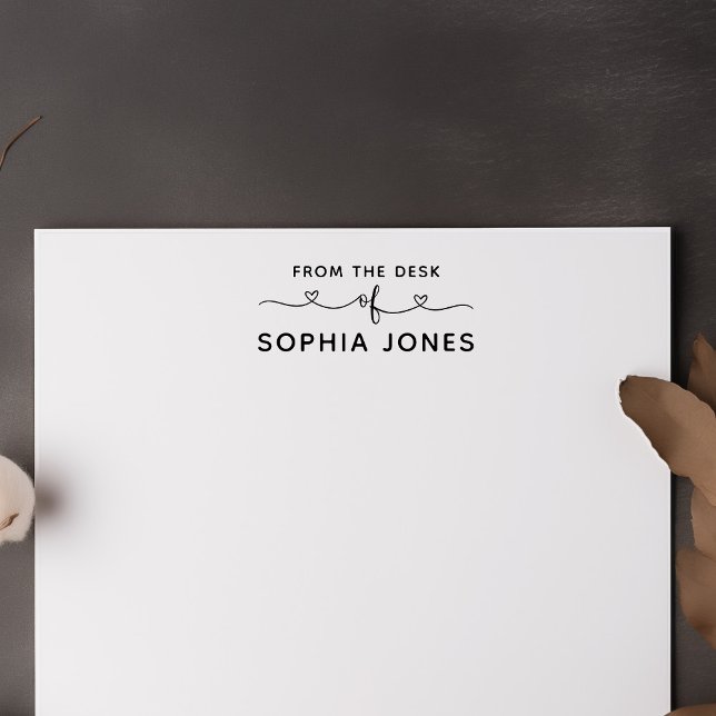 Tampon Auto-encreur Du Bureau De Coeur Script (Créateur téléchargé)