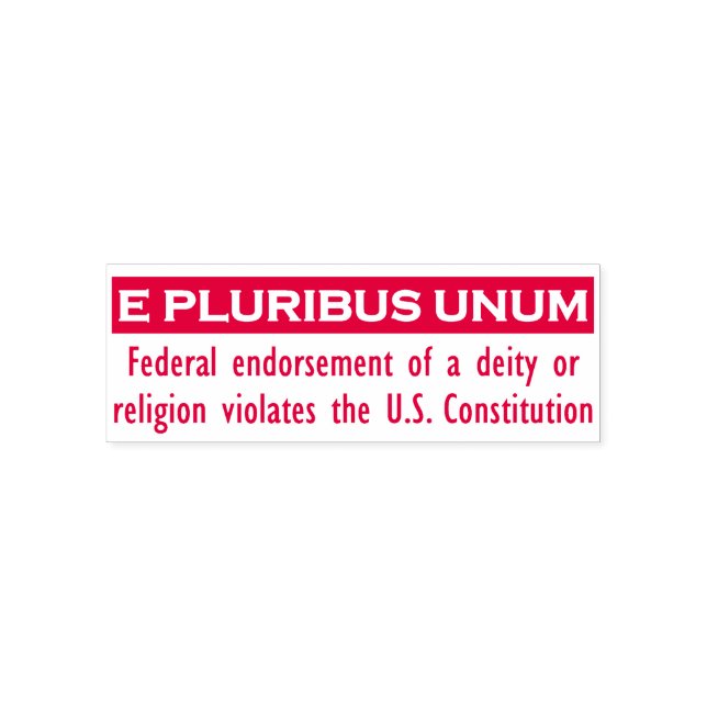 Tampon Auto-encreur E PLURIBUS - Timbre UNUM - Rouge/Moyen (Design)