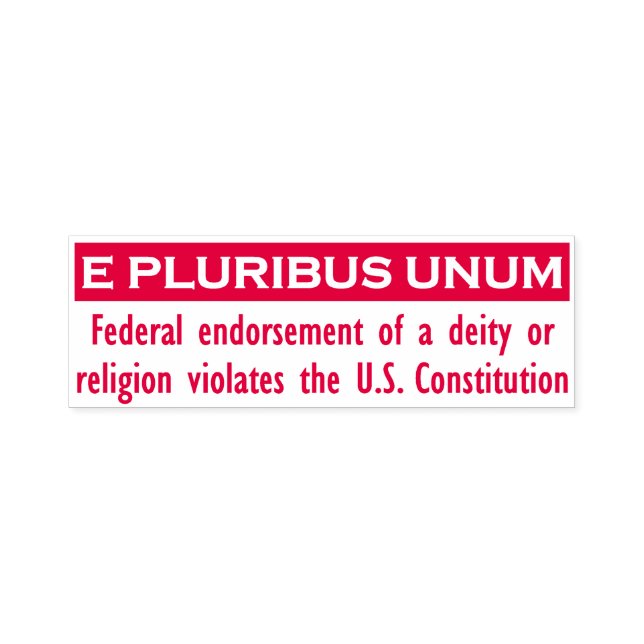 Tampon Auto-encreur E timbre UNUM PLURIBUS - Rouge/Grand (Design)