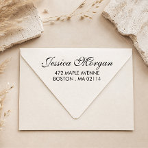 Écriture Calligraphique Élégante Adresse de Retour