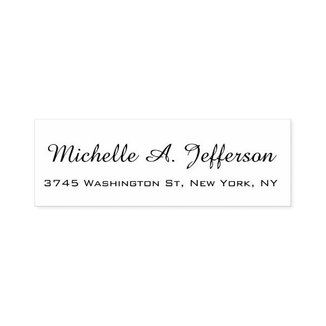 Tampon Auto-encreur Écriture manuscrite classique Blanc tendance créat (Design)