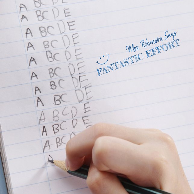 Tampon Auto-encreur Effort fantastique | Enseignants personnalisés (Fantastic Effort | Personalized Teachers Self-inking Stamp)