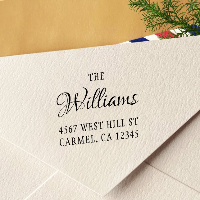 Tampon Auto-encreur Élégant Carré Adresse de retour auto-écriture Timb (Créateur téléchargé)