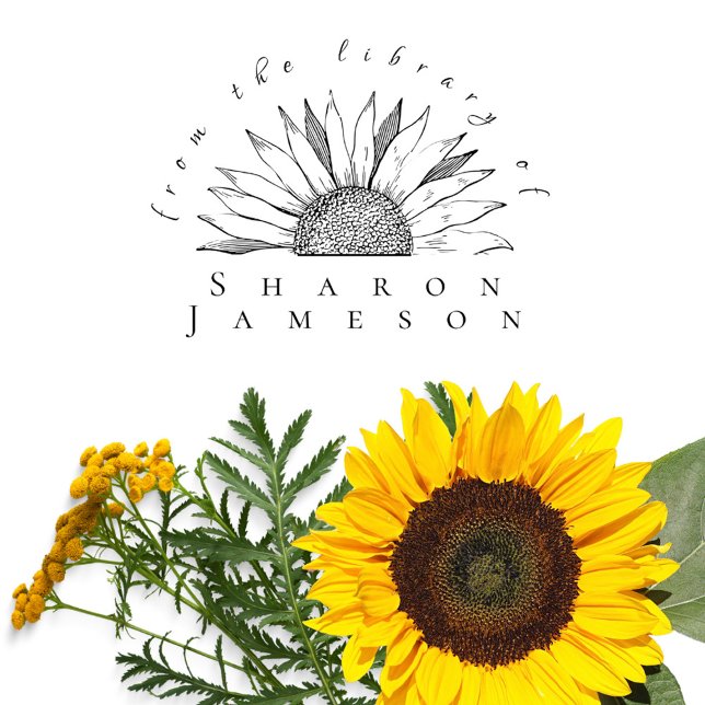 Tampon Auto-encreur Élégant De la bibliothèque de Nom personnalisé Tou (Créateur téléchargé)