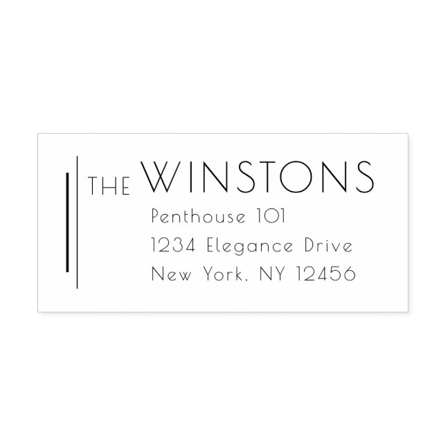 Tampon Auto-encreur Élégant élégant Classic Rich Luxury Adresse de ret (Design)