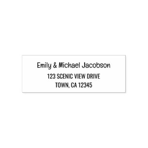 Tampon Auto-encreur Élégant Étiquette moderne de calligraphie pour cou