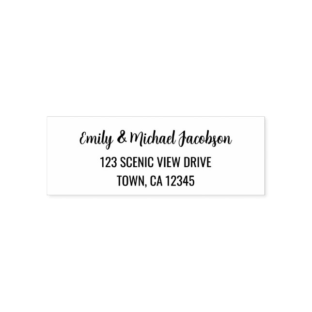 Tampon Auto-encreur Élégant Étiquette moderne de calligraphie pour cou (Design)