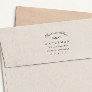 Tampon Auto-encreur Elegant Flourish   Adresse de Retour