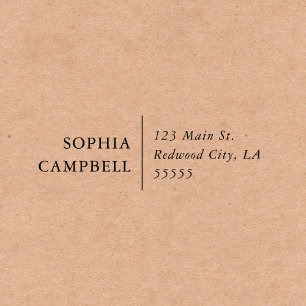 Tampon Auto-encreur Élégant minimaliste adresse de retour auto-encrage