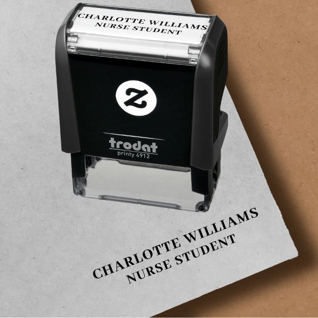 Tampon Auto-encreur Élégant Nom personnalisé Infirmière étudiant (Elegant Personalized Name Nurse Student Self-inking Stamp
)