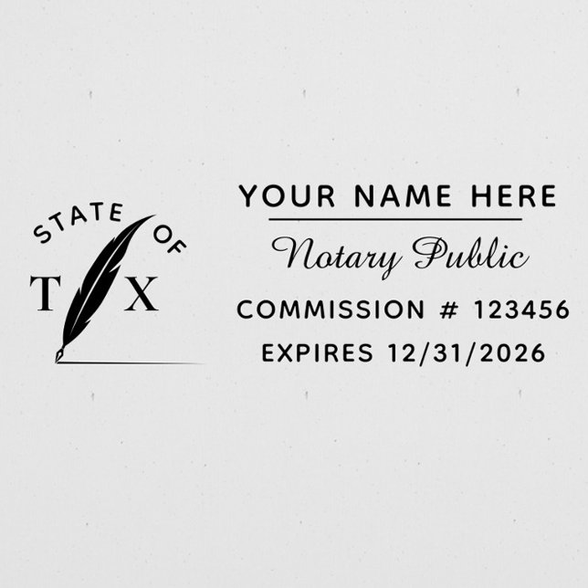 Tampon Auto-encreur   Elegant Notary Public Custom  (Créateur téléchargé)