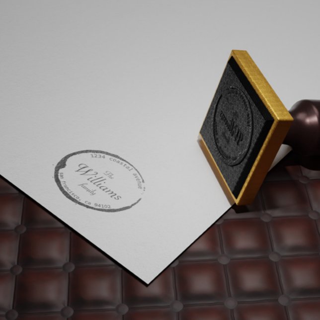 Tampon Auto-encreur Elégant Sceau de cire Adresse de retour Timbre (Créateur téléchargé)