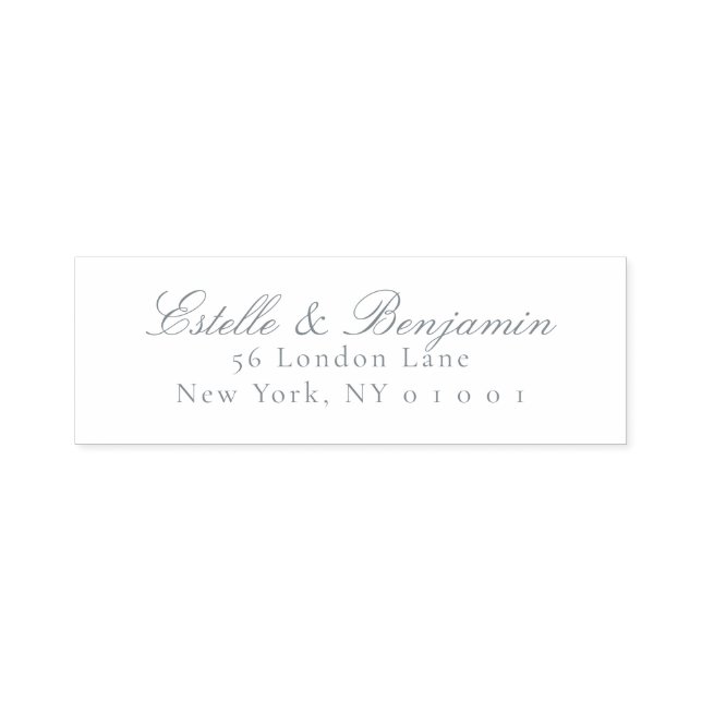 Tampon Auto-encreur Elegant Script Return Address Wedding (Design)